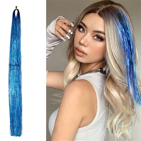 Pelo Colorful Hair Streaks/Color Highlight Hair Strips Extension For ...
