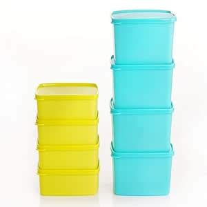 Buy Tupperwareplastic Cool n Fresh Container (Blue, Green ; 490ml ...
