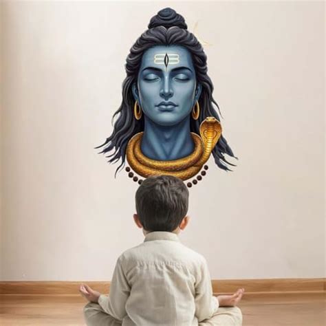 God Shiva Stickers for Walls of Home | Lord Shiva Vinyl Sticker | Lord ...