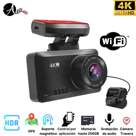 Cámara para carro 4k doble 2 en 1 - HDR y GPS | Ara Store Costa Rica