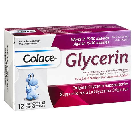 COLACE GLYCERIN SUPPOSIT. 12