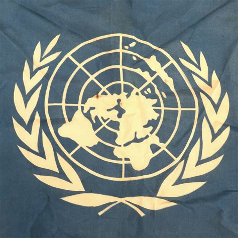 Original Japanese Korean War United Nations Flag with Leather Tabs - 1 ...