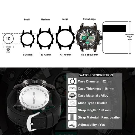 Benling Men’s Stylish and Functional Analog Digital Watch with EL Back