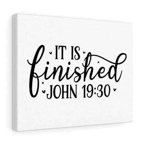 Scripture Walls John 19:30 It Is Finished Small Hearts Bible Verse ...