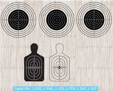 Shooting Target Svg Gun Target Clipart Schießen Range Ziel - Etsy.de