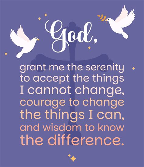 The Serenity Prayer Version - 10 Free PDF Printables | Printablee