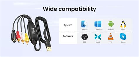MICROWARE VHS to Digital Converter, USB2.0 Video Cpture Card, RCA AV to ...