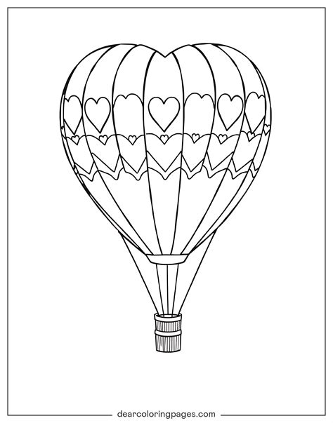 Hot Air Balloon Coloring Sheet Hot Air Balloon Coloring Book