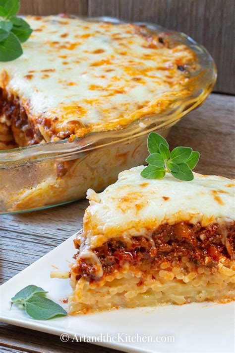 Baked Spaghetti Pie - Art and the Kitchen