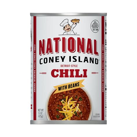 National Coney Island Chili With Beans, Canned Chili, 15 oz - Walmart.com
