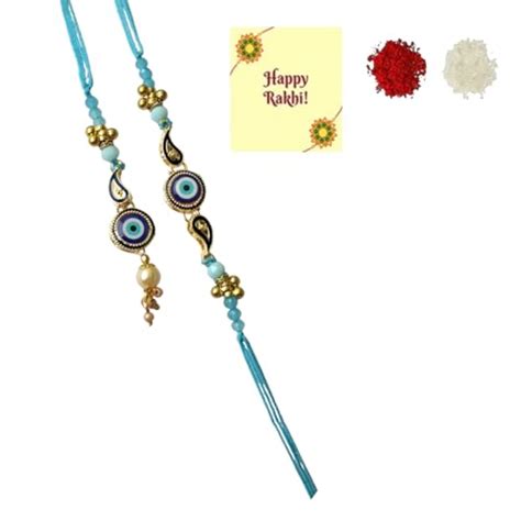 rakhi for brother Evil Eye Couple Bracelet | DMS Retail