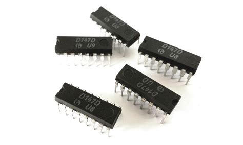 D147D (SN7447AN DM7447AN SN74LS47N) BCD 7-SEGMENT DECODER 7447 IC (5 ...