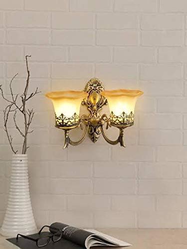 ELIANTE Double Metal Wall Light Antique Brass Portuguese Style Wall ...