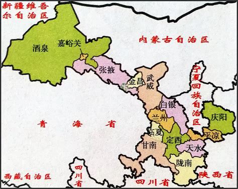 兰州市自然资源局 甘肃省标准画法示意图 甘肃省地图1-650万 16开(3)