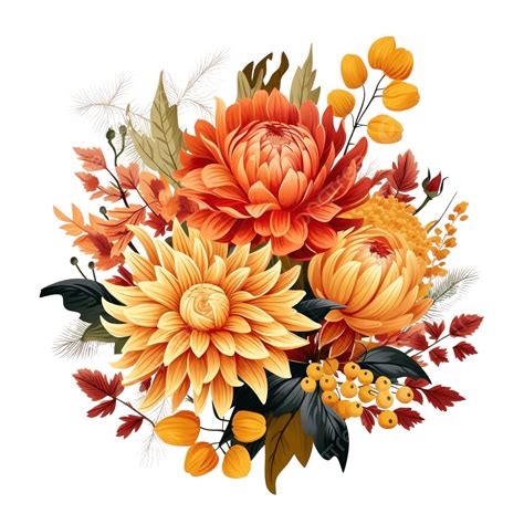 Autumn Flower Clip Art, Full Season, Thanksgiving, Leaves Border PNG ...