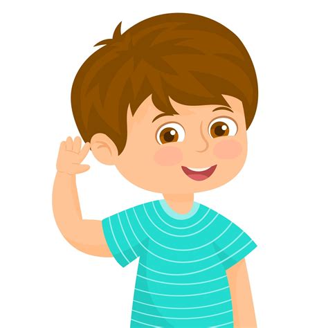 Kids Listening Clip Art