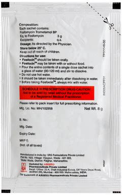 Fosfocin 3000 Gm Powder 8 Gm - Uses, Side Effects, Dosage, Price | Truemeds