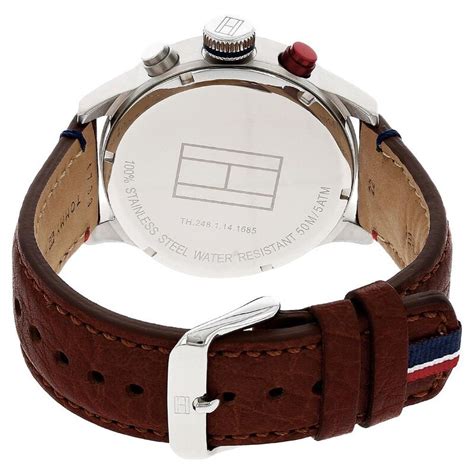 Buy Online Tommy Hilfiger Quartz Analog Blue Dial Leather Strap Watch ...