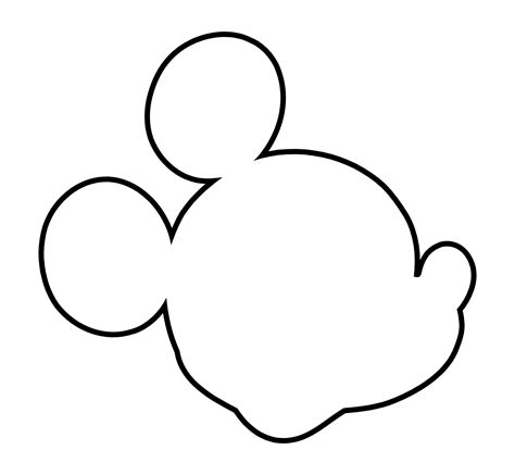 Mickey Mouse Head Outline Printable