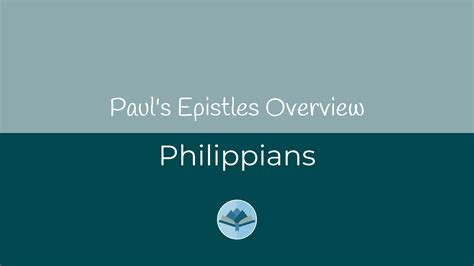 Main Themes of the Book of Philippians | Water on Thirsty Land