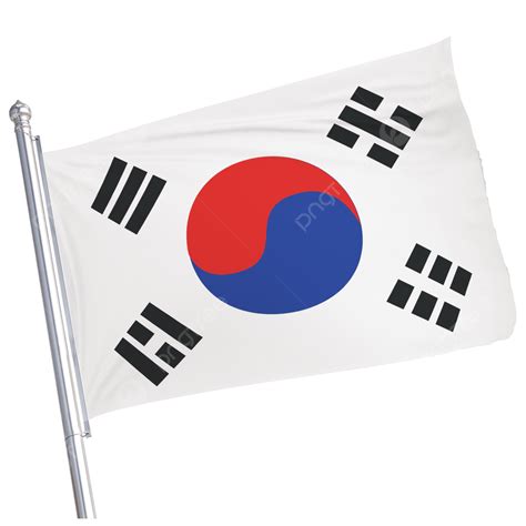 Waving Flag Of South Korea, South Korea, Flag, Waving PNG Transparent ...