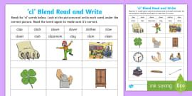 'fl' Blend Read and Write Worksheet