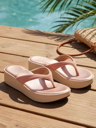 Catherine Pink 1.8 inch Lightweight And trendy Fancy Flatform Heels For ...
