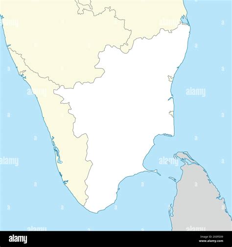 Location map of Tamil Nadu is a state of India with neighbour state and country Stock Vector ... - dutch map of tamil nadu