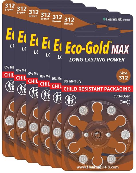 Amazon.com: Rayovac Extra hearing aid batteries size 312. Long-lasting mercury-free zinc-air ...