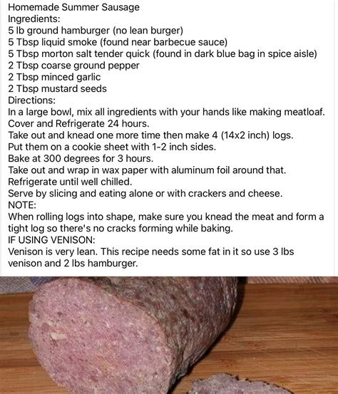 Homemade Summer Sausage Recipe