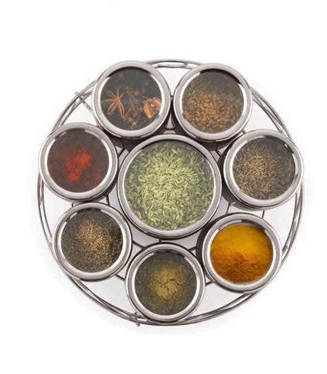 Buy DARAZ 8 in 1 Multipurpose Stainless Steel Masala Dabba Wire Stand ...