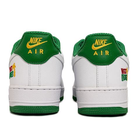 nike men air force 1 low retro qs white white classic green