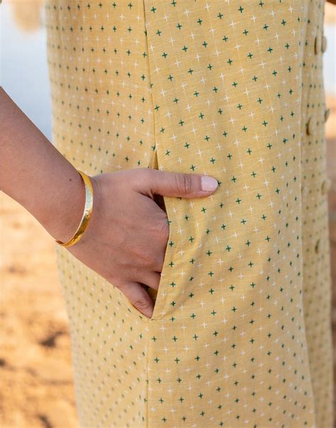 Shop Biscotti Yellow Weave Dress Online - B-360-XS