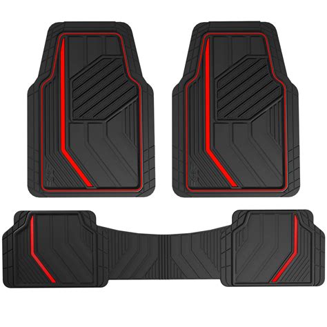 Dickies 3-Piece Floor Mats, Heavy-Duty Rubber Liners, All-Weather Auto ...