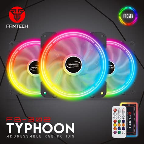 RGB kit Fantech FB-302 Typhoon 3 ventilatora daljinski kontroler - Mob-Shop