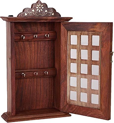 Blessing HANDICRAFTS Premium Sheesham Wooden Key Holder, Square Design ...