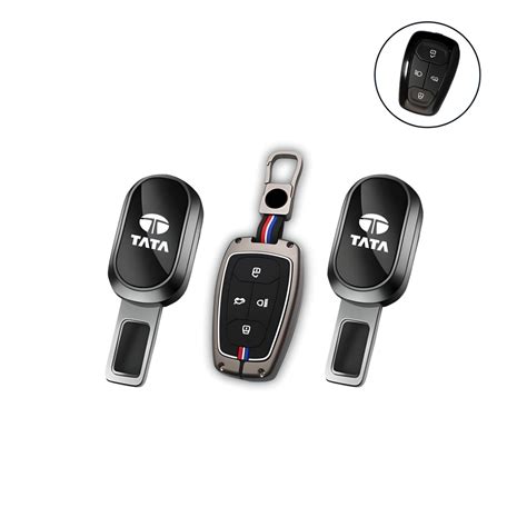 Combo – TATA 4-Button Smart Key Cover + Seatbelt Extender (2 Pcs ...