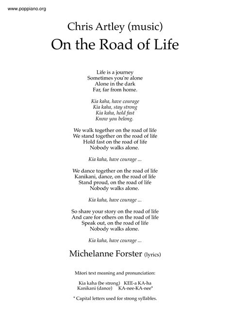 Chris Artley-On The Road Of Life 琴譜pdf-香港流行鋼琴協會琴譜下載 ★