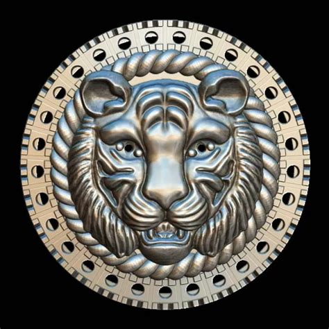 Tiger Head 3D Model for Jewelry - Unique Design