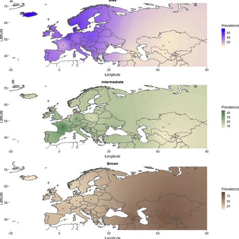Image result for Eye Color Map Europe