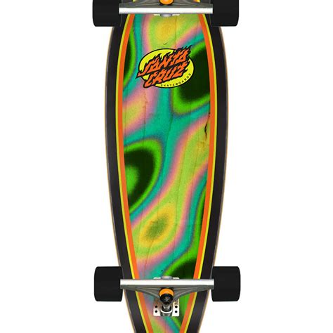 Oval Flame Lava Dot Pintail Santa-Cruz Longboard-komplett in ...