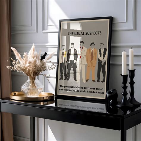 The Usual Suspects Minimalist Poster – Iconic Line-Up Scene – FEMTOARTS