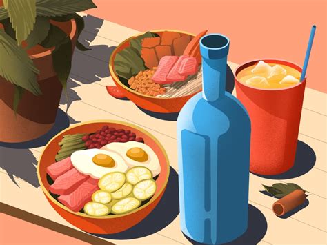 Diversity of Food in Bright Digital Illustrations by Helen Lee