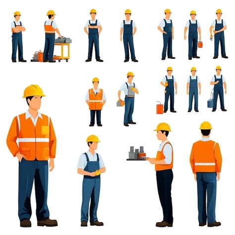 Manufacturing Workers Vector 的图像结果