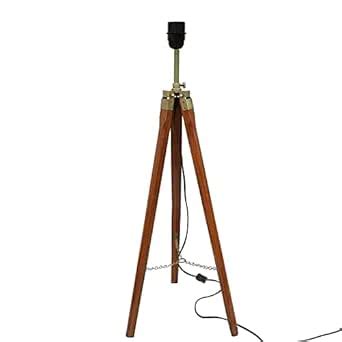 Buy OVERSEAS MART Beautiful Conner Wooden Tripod Floor Lamp Stand ...