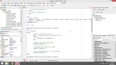 Image result for How to Implement Arrays Using Delphi Application