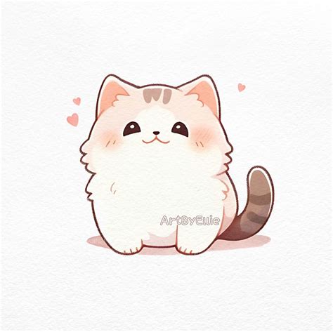 Cute Cat Drawing Kawaii