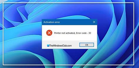 Image result for Printer Not Activated Error Code 30
