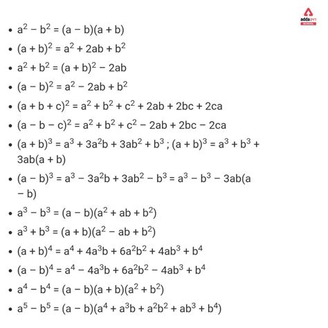 Image result for Algebra 1 Formulas