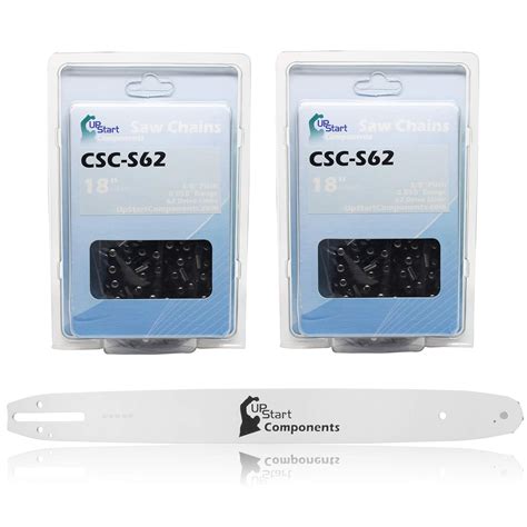 Replacement 18" Single Rivet Bar and 18" Semi Chisel Chain Combo for ...